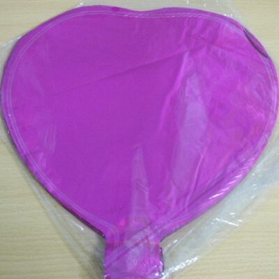 GLOBO FOIL 10P CORAZON LISO FUCSIA