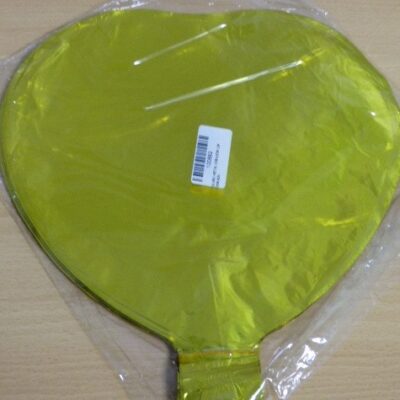 GLOBO FOIL 10P CORAZON LISO DORADO