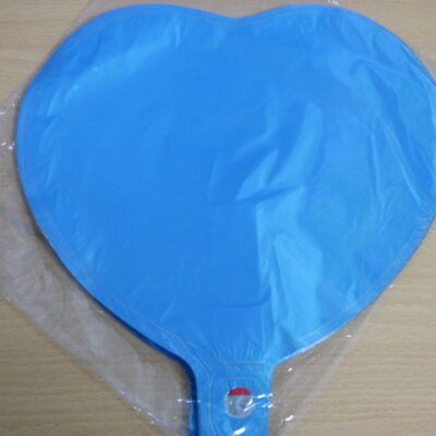 GLOBO FOIL 10P CORAZON LISO CELESTE