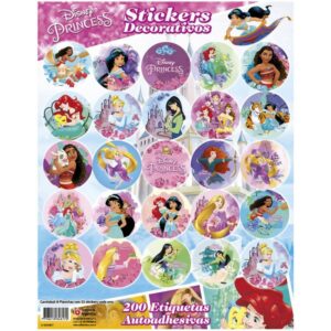 STICKERS AUTOADHESIVOS X24 PRINCESAS