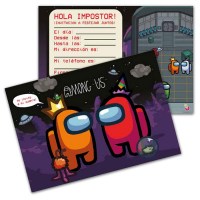 INVITACION LIBRITO X 10 AMONG US