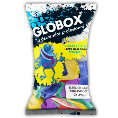 GLOBOX 15P STD X 25 FLUO SURTIDO