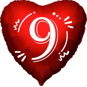 GLOBO FOIL 18P CORAZON NRO 9
