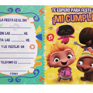 INVITACION LIBRITO X 10 POWER ROCKER