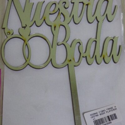 PINCHE FIBROFACIL NUESTRA BODA PLATA