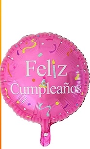 GLOBO FOIL 18P FELIZ CUMPLE ROSA