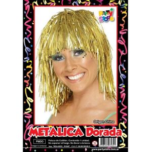 PELUCA METALIZADA DORADA