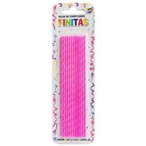 VELA FINITAS 17CM MAGENTA X 24U
