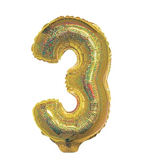 GLOBO METAL 40CM DORADO HOL.N 3