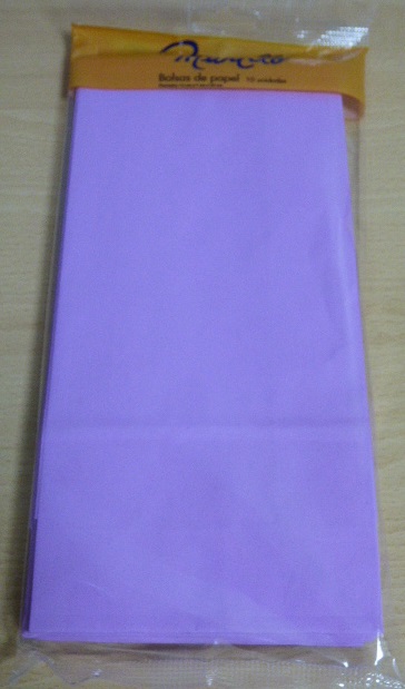 BOLSA PAPEL PASTEL LILA X 10