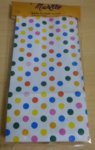 BOLSA PAPEL BLANCA LUNAR MULTICOLOR X10