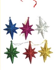 ADORNO ESTRELLAS MULTICOLOR X6