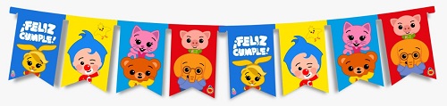 BANDERIN FELIZ CUMPLE X 1 PLIM PLIM