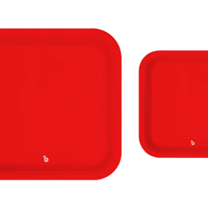 PLATO CHICO X 8 CUADRADO ROJO