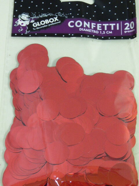 CONFETTI METAL X 20G ROJO