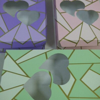 CAJA CON VISOR 25X15X6  DOS CORAZONES