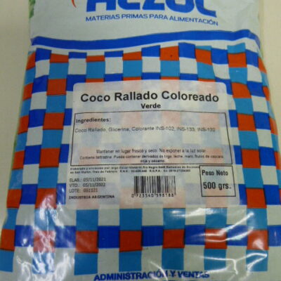 COCO RALLADO COLOR X 500G CELESTE
