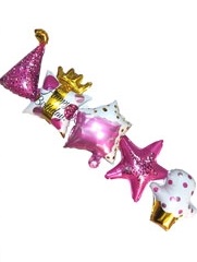 GLOBO FOIL GUIRNALDA FC ROSA 75X35CM