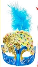 ANTIFAZ VENECIANO APLIQUE Y PLUMAS