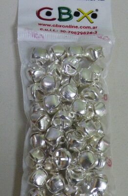 CASCABELES 12MM PLATA X 50U