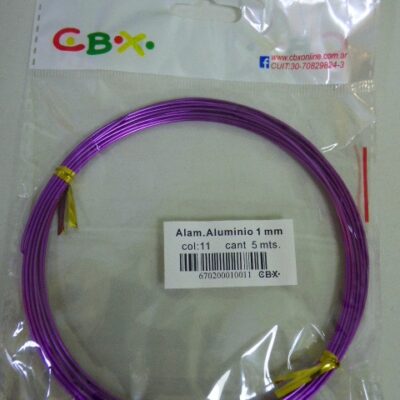 ALAMBRE LISO ALUMINIO X 5MT LILA
