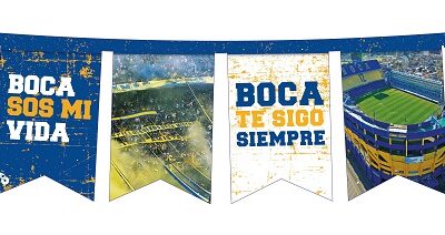 BANDERIN FELIZ CUMPLE X 1 BOCA