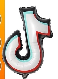 GLOBO FOIL SILUETA 32P TIK TOK 81CM