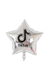 GLOBO FOIL 18P TIK TOK ESTRELLA PLATA