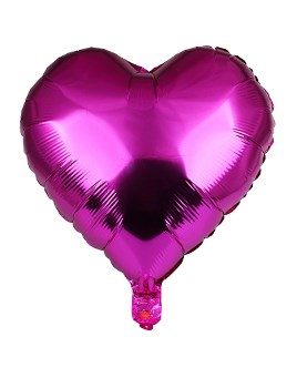 GLOBO FOIL 10P CORAZON LISO VIOLETA