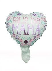 GLOBO FOIL 10P CORAZON MAMA BLANCO DIUJOS CELESTE