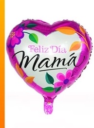 GLOBO FOIL 18P CORAZON MAMA FUCSIA