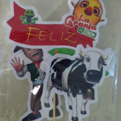 ADORNO SET FELIZ CUMPLE 3D GRANJA ZENON