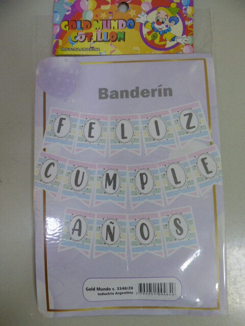 BANDERIN STAMPING FELIZ CUMPLE ESTRELLAS