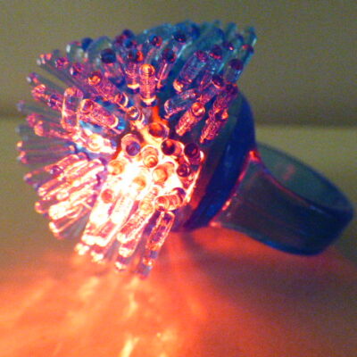 ANILLO CON LUZ PELITO X 1