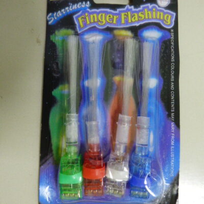 ANILLOS CON LUZ FIBRA OPTICA X 4