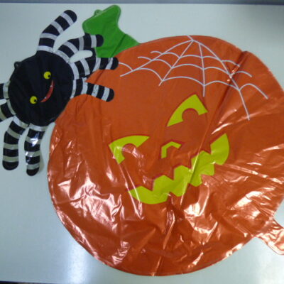 GLOBO FOIL CALABAZA CON ARAÑA 49X55