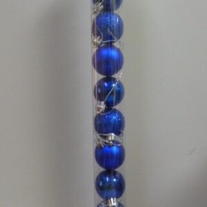 BOCHA NAVIDEÑA 4CM TUBO X 12UNIDADES AZUL