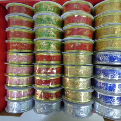 CINTA NAVIDEÑA 2,5CM X 2,7MTS.