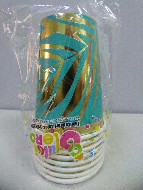 VASO POLIPAPEL X8 STP HOJAS VERDE