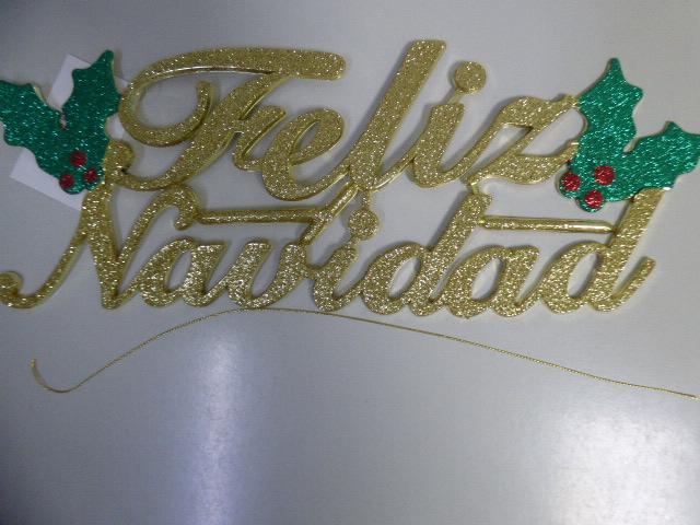 CARTEL PLASTICO FELIZ NAVIDAD