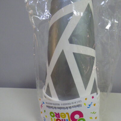 VASO POLIPAPEL GRANDE X8 PLATA