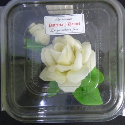 BOUQUET ROSA PORCELANA FRIA BLANCA