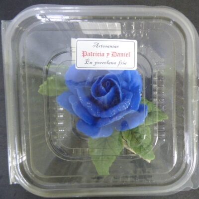 BOUQUET ROSA PORCELANA AZUL