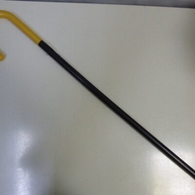 BASTON CURVO NEGRO MANGO ORO X1