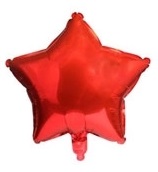 GLOBO FOIL 10P ESTRELLA ROJA