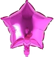 GLOBO FOIL 18P ESTRELLA FUCSIA