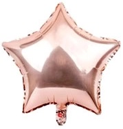 GLOBO FOIL 18P ESTRELLA ROSA GOLD