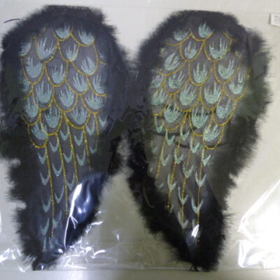 ALAS ANGEL NEGRA CON PLUMA
