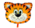 GLOBO FOIL SILUETA 15P CARA TIGRE
