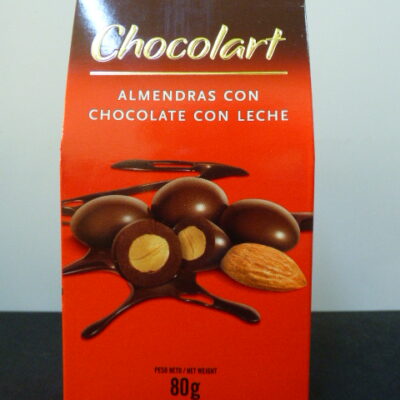 ESTUCHE X80G ALMENDRAS CHOCOLATE CON LECHE